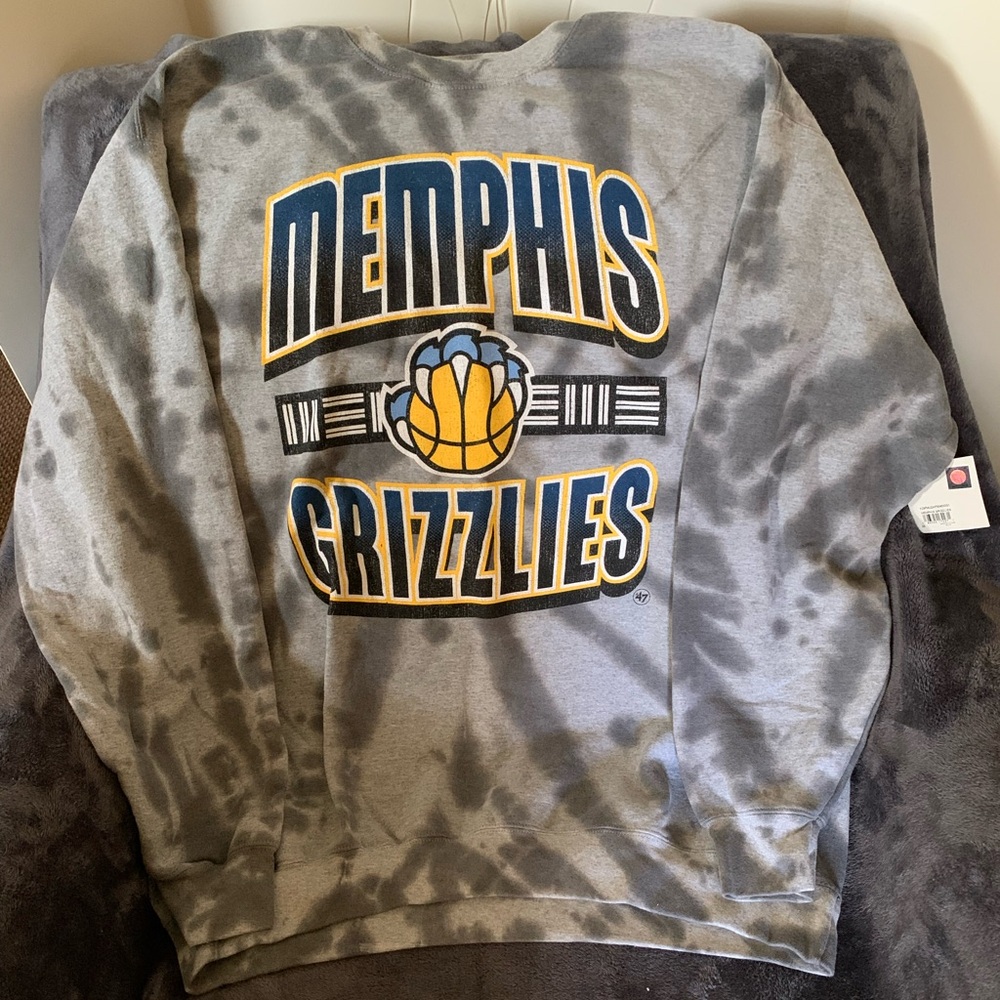 47 Brand Vintage Tubular Licesenced Memphis Grizzlies Crewneck Mens Sz. 2XL New